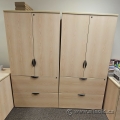 Blonde 2 Door, 2 Drawer File and Storage Cabinet